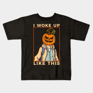 Funny Pumpkin Meme Graphic Men Kids Women Halloween Kids T-Shirt